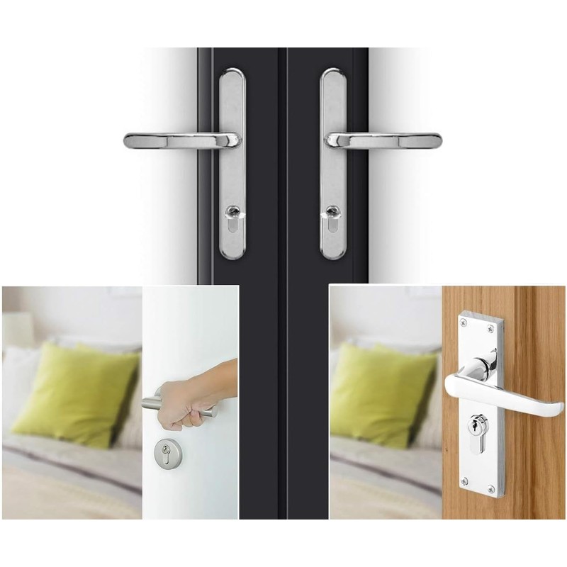 Chrome 45/55 Euro Cylinder Lock (100mm), Euro Door Barrel Lock