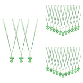 36 Pieces It's a Boy Baby Shower Pacifiers Necklace Acrylic Baby Party Favors Charm Pacifiers Necklace Baby Shower Party Decorations Table Scatter (Green)