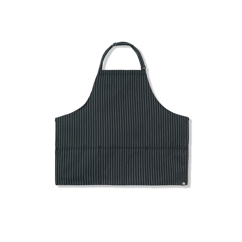 Chef Works Unisex Three Pocket Apron, Black White Pinstripe, One