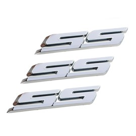 Side Emblem Badge Nameplates 3D Raised Strong Adhesive Replacement 2010-2016 SS 3pcs (White)