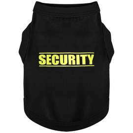 Discover Cozy Cotton Canine Wear: Soft, Lightweight, and Breathable Dog Shirt Vest with Eye-Catching Graphics(Security), Keeping Your Furry Friend Warm and Comfy! Black XXL