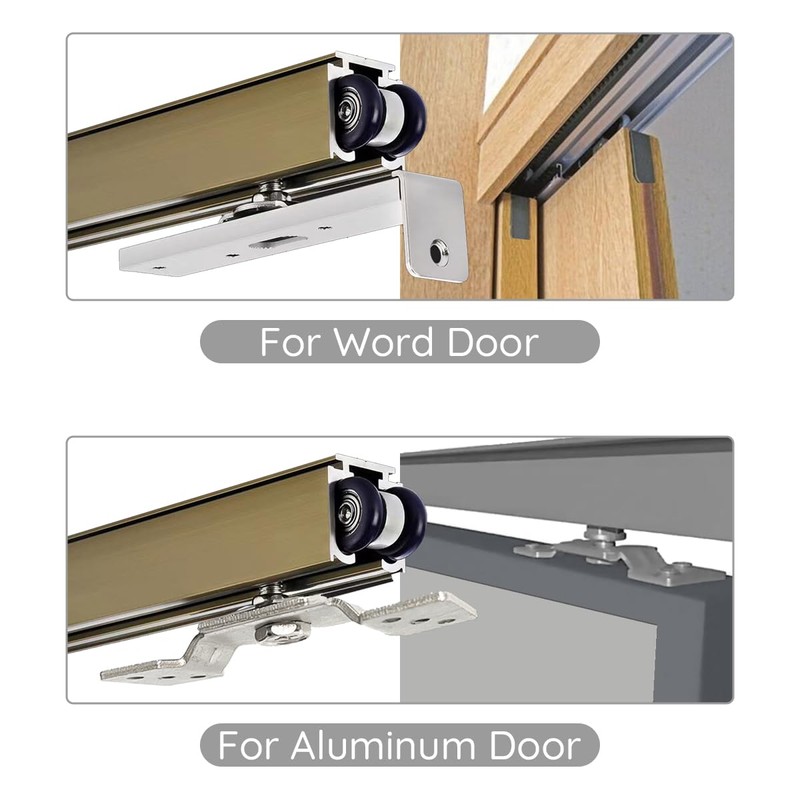 HOWHY Slow Close Barn Door Slide Hardware and Track Set,