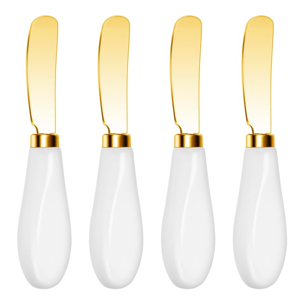 Mlurcu Butter Spreader Knives Set of 4, Stainless Steel Butter