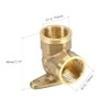 sourcing map Brass Pipe Fitting 90 Degree Drop Ear Elbow