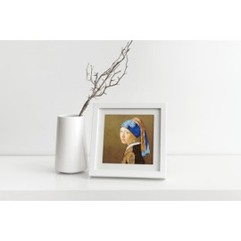 Johannes Vermeerâ€™s Girl with a Pearl Earring (1665) Quilling Art Greeting Card - Design Greeting Card for Birthday, Valentine's Day, Mothers Day, Spring, Fathers Day, Graduation, Wedding,