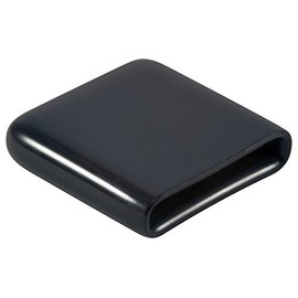 Caplugs 99390521 Plastic Rectangular Finishing Cap with Flat End Grip. VRF-125X1500-16, Vinyl, Length 1.000" ID 1.500", Black (Pack of 40)