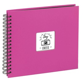 Hama 113680 Fine Art Photo Album | 28 x 24cm 50 Pink w/Black Pages, 24 28 cm