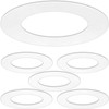 5 Pack Gloss White Goof Trim Ring for 4" Inch
