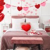 MECCANIXITY 96 Pcs Heart Garland Banner Felt Heart Valentines Garland