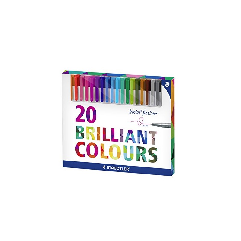 Staedtler Triplus Fineliner 334 C20 Assorted Colour Set of 20