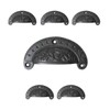 Renovators Supply Manufacturing Cabinet Pulls 3-3/4 in. Black Cast Iron
