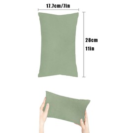 tintoke Mini Pillow, Travel Pillow, 30 x 20 x 4 cm, Small Pillow, Machine Washable, Mini Pillow for Travel, Neck Pillow Inflatable in Smaller Women's Size, Suitable for Adults, Travel (Green)