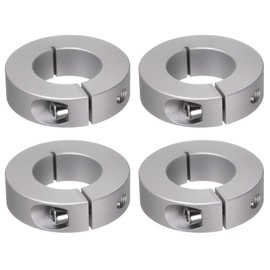 QUARKZMAN 4 Pieces Split Adjustment Rings 30 mm Bore 55 mm AD 15 mm Wide Aluminium Alloy Depth Stop Rings for Wheel Wheelbarrow Axle Gear Units Machine Tool Industrial Anodizing