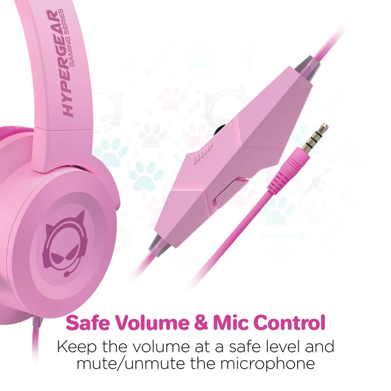 HYPERGEAR Kombat Kitty Gaming Headset Pink