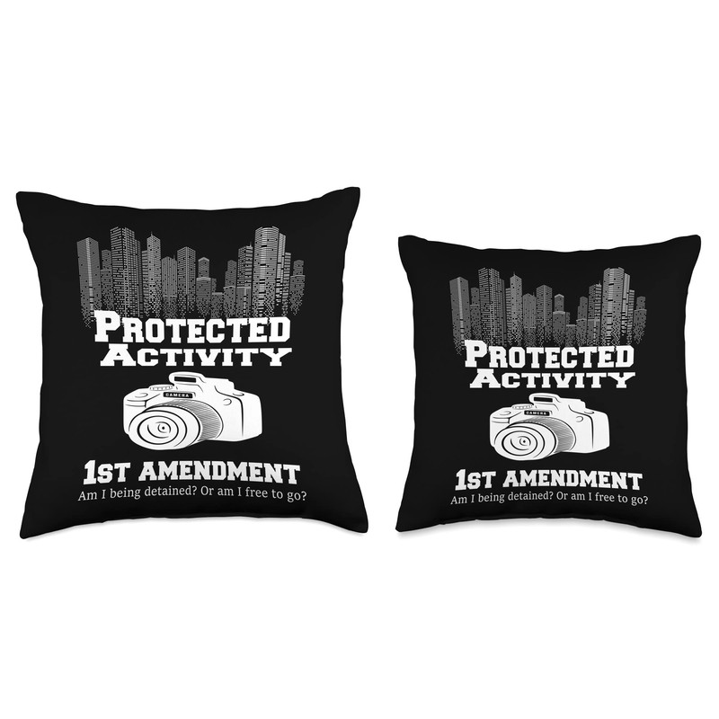 Protected Activity first Amendment Audit Camera Gift Idea Throw Pillow