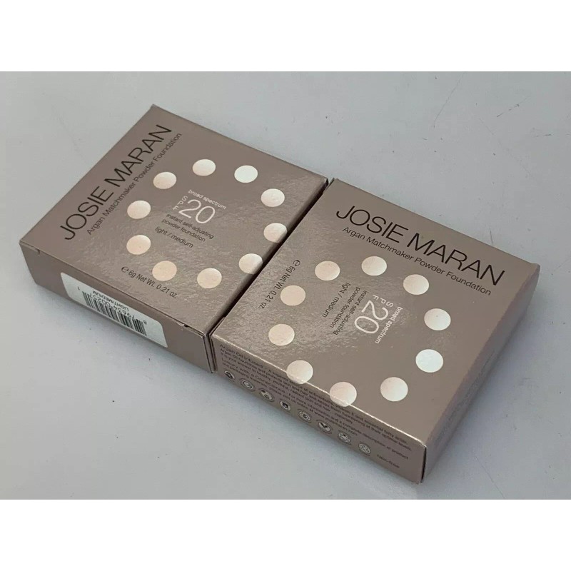 Josie Maran Argan Matchmaker Powder Foundation (Light/Medium) Lot Of 2