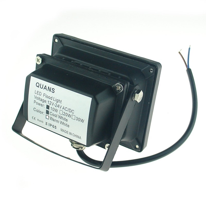 QUANS 10W 12V 24V DC AC Low Voltage LED Flood