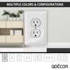 Questech Decor Single Duplex Electrical Outlet Cover Wall Plate, 1-Gang
