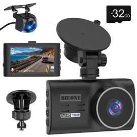 Dash Camera for Cars,1080P Dash Cam Front and Rear with 32GB Card