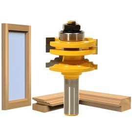 APlus 1/2'' Shank Lock Miter Router Bit, Door & Window Bits Woodworking Cutter Cutting Tool for Engraving Machine Trimming Machine