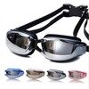 Adult Swimming Goggles with Integrated Earplugs, Anti-Fog & Waterproof LF725 Black Myopia 500 Degree 10ea