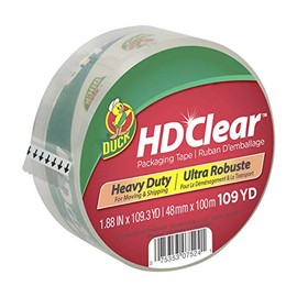 Duck HD Clear Heavy Duty Packing Tape Refill, 1.88 Inch x 109 Yard, 1 Roll (1017704)