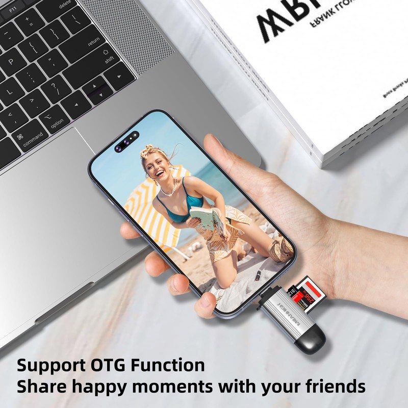 MEANHIGH SD Card Reader, USB-C and USB 3.0 Micro SD
