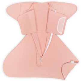 Mikccer Sleep Sack Swaddle Baby, Sleepsack Newborn for 3-6 Months, Swaddle Blanket Bottom with 2-Way Zipper, Easy to Change Diapers, Adapt to Arm in Out, TOG 1.0, Pink, Medium