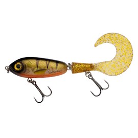 Abu Garcia Svartzonker McMio Pike & Musky Fishing Lure – Floating Jerkbait for Freshwater Predators – Ideal for Pike, Musky, Zander & Perch – Realistic 3D Design, Yellowfin Perch 18 cm