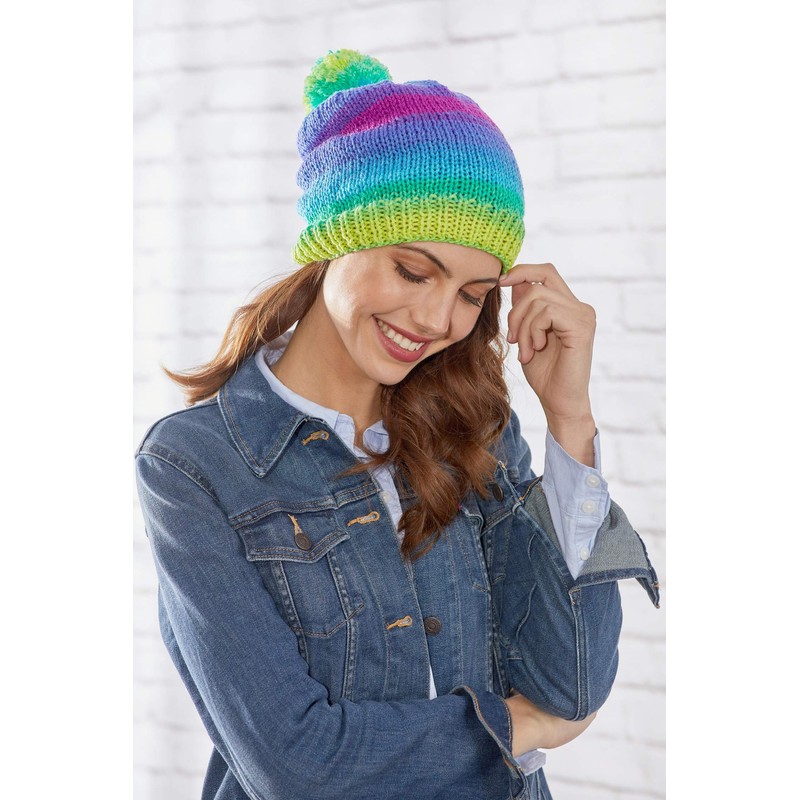 Red Heart Super Saver Yarn, Stripe - Fruity