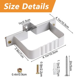 MOROBOR Downspout Fasteners, 2 Pcs White Downspout Wall Bracket Downspout Pipe Clips Downspout Gutter Straps Downspout Adapter for Home Building Roof Drain
