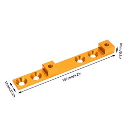 Bike Bottle Cage Mounting Base, 107 x 12 x 8mm 4 Hole Bicycle Position Cage Mounts, Hole Position Adjustment Adapter for Road Mountain Bike Frame(Gold)