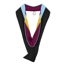 Endea Graduation Masters Hood for Education, Counseling & Guidance, Arts in Education College Degrees - Unisex (Light Blue/Maroon/Gold)