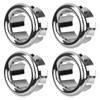 4pcs Sink Overflow Ring, Chrome Bathroom Sink Overflow Trim Ring