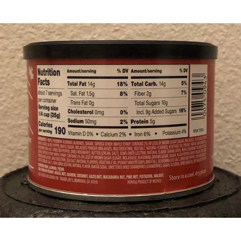 Trader Joe's Maple Spiced Nut Mix Limited Seasonal Edition 8.5