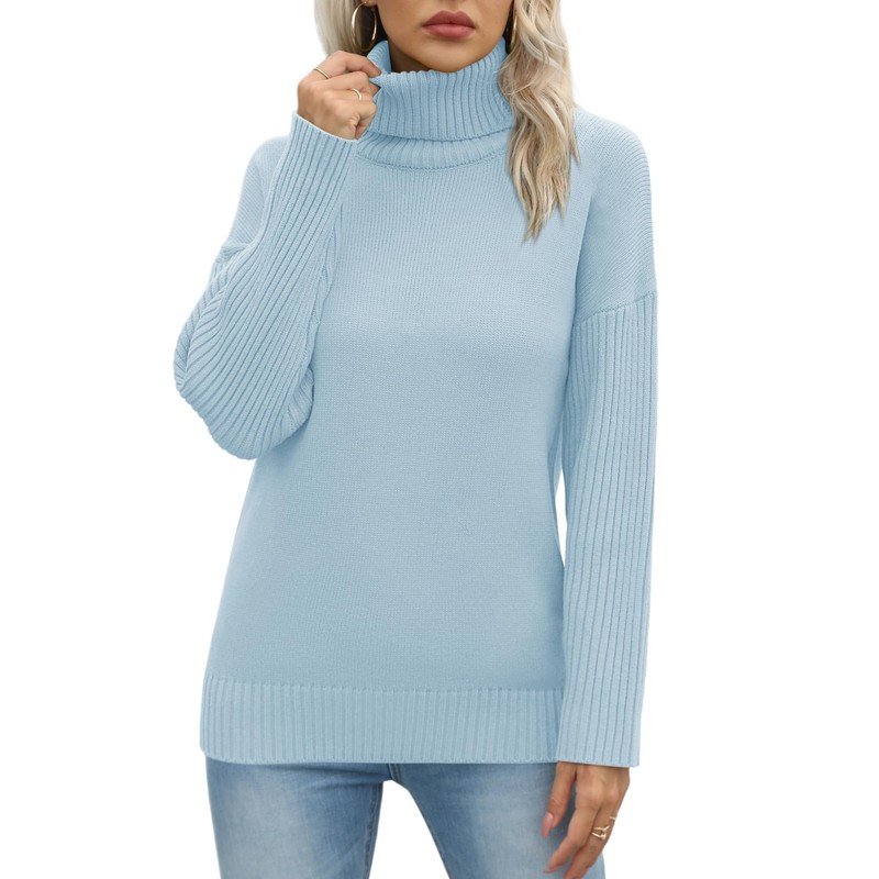Jouica Womens 2025 Fall Turtleneck Oversized Long Batwing Sleeve Cream