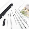 Quacc 8 PCS Ear Cleansing Tool Set Stainless Steel Earwax