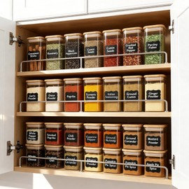 TBWIND 12 Pack 4 oz Square Glass Spice Jars with Lids and Labels – Airtight Small Seasoning Containers Set, Clear Glass Storage Jars for Seasoning, Spices, Kitchen Pantry Organization