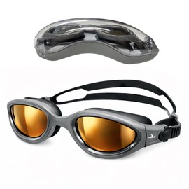 Cabana Sports Pearl Goggle. UV Protection. Anti-Fog. Men, Women, Adults. (Silver, Silver Mirrored)