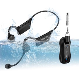 KIMAFUN 2.4G Fitness Headset Wireless Microphone, IP67 Waterproof