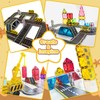 Magnetic building block puzzle road set, STEM magnetic puzzle building