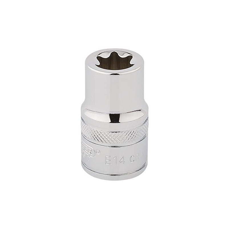 Draper 34285 TX-Star 1/2 Inch Square Drive E14 Socket, Blue