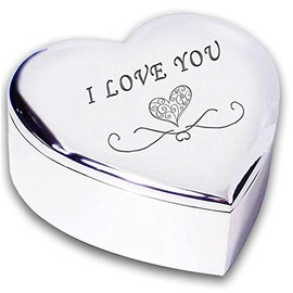Chris Bag Of Goodies I Love You Silver Heart Trinket Box Gifts Presents Ideas for Her Women Fiance Romantic My Girlfriend Wife Mum Wedding Anniversary From Son Daughter Husband