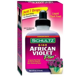 Schultz African Violet Plus Alimento vegetal 8-14-9, 4 onzas líquidas 1061