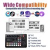 Streaming Audio Mixer,RGB audio Interface with Pro-preamp, 48V Phantom Power