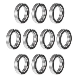 TOP-VIGOR 10Pcs 6803-2RS Deep Groove Ball Bearings, Z2 17mm x 26mm x 5mm Double Sealed Industrial Bearings, Chrome Steel P6(ABEC3) Skateboard Bearings for Electrical Instrument Equipment