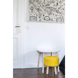 World Map Linen Fabric - Vintage World Map Print Material for Craft Curtains Cushions Tapestry - 60x110cm panel (sold by the panel)