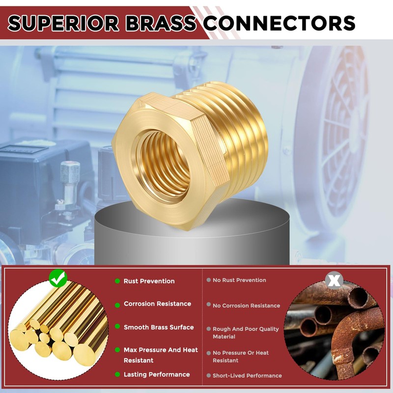 Kozelo Set of 3 1/2" Female NPT to 1/4" Female