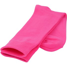 ToBeInStyle Unisex Colorful One Size Fits Most Dress Crew Socks - Hot Pink