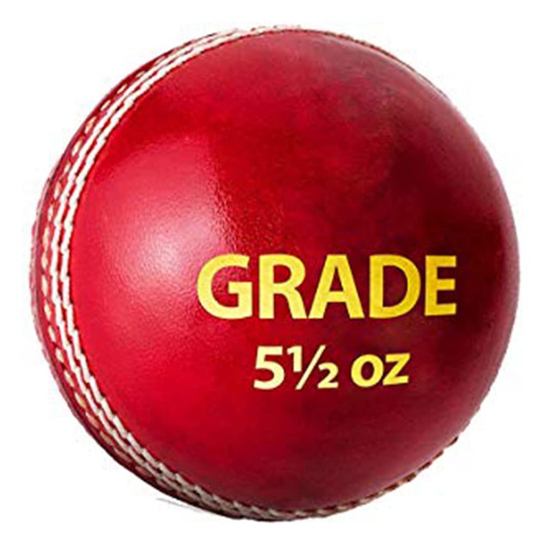 DSC Grade Leather Cricket Ball (Red, Club)| Water Proofed Leather